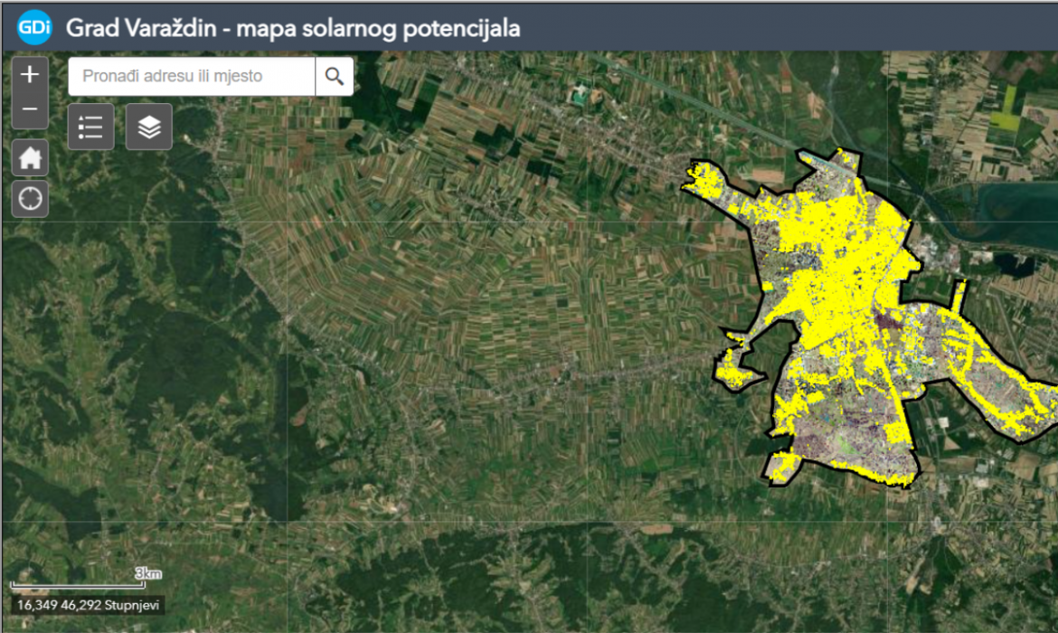 Map of Solar Potential