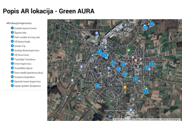 Popis AR lokacija Koprivnica